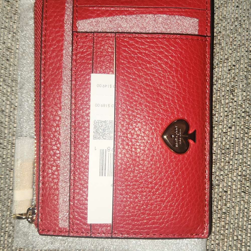 NWT Kate Spade Large Kayla Red Cardholder